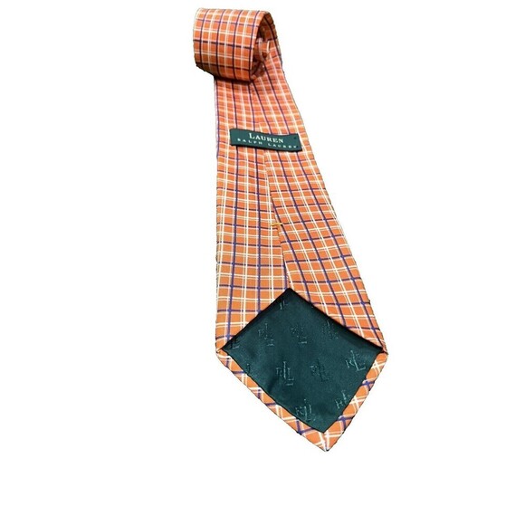 Lauren Ralph Lauren Green Label Plaid Checks Silk Men’s Neck Tie Made In USA - Picture 7 of 11